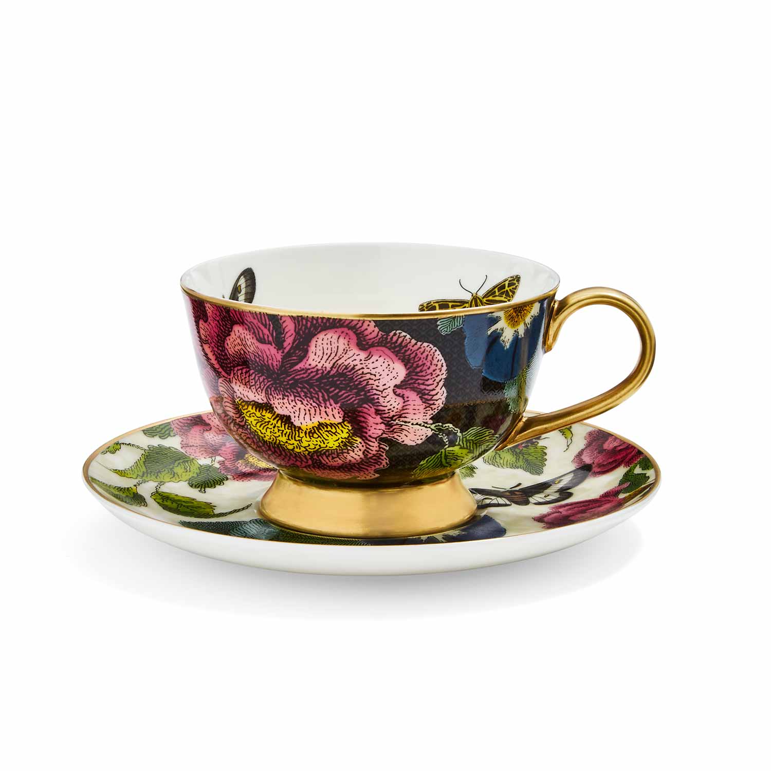 Creatures of Curiosity Dark Teacup & Saucer image number null